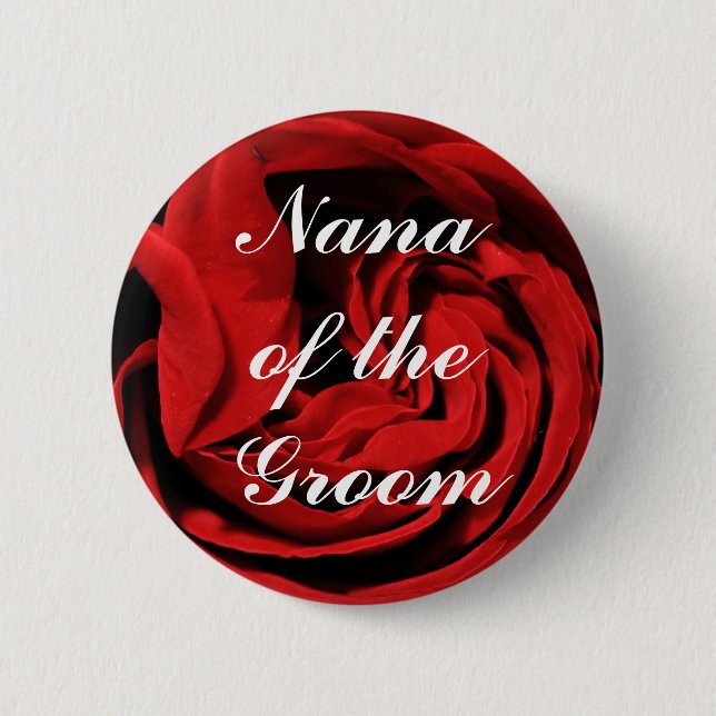 Nana Of The Groom 2 Inch Round Button (Front)