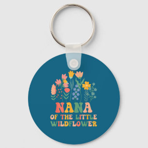 Nana of the little wildflower baby birthday party keychain