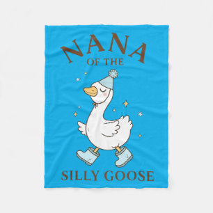Nana Of The Silly Goose Birthday Family 1st Fleece Blanket