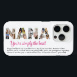 Nana Photo Collage Letter Cutout Grandma Birthday iPhone 15 Pro Case<br><div class="desc">Celebrate the special moments with your grandmother with this Grandma Photo Collage design. This customizable design is perfect for creating a personalized and heartfelt gift for Mother's Day and Birthday celebration. Craft a beautiful collage with the word NANA, featuring cherished moments, creating a visual journey of the precious memories you've...</div>