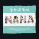 Nana Photo Collage Word Cutout Grandma Birthday Fleece Blanket<br><div class="desc">Celebrate the special moments with your grandmother with this Grandma Photo Collage design. This customizable design is perfect for creating a personalized and heartfelt gift for Mother's Day and Birthday celebration. Craft a beautiful collage with the word NANA, featuring cherished moments, creating a visual journey of the precious memories you've...</div>