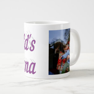 Nana Photo purple text Giant Coffee Mug