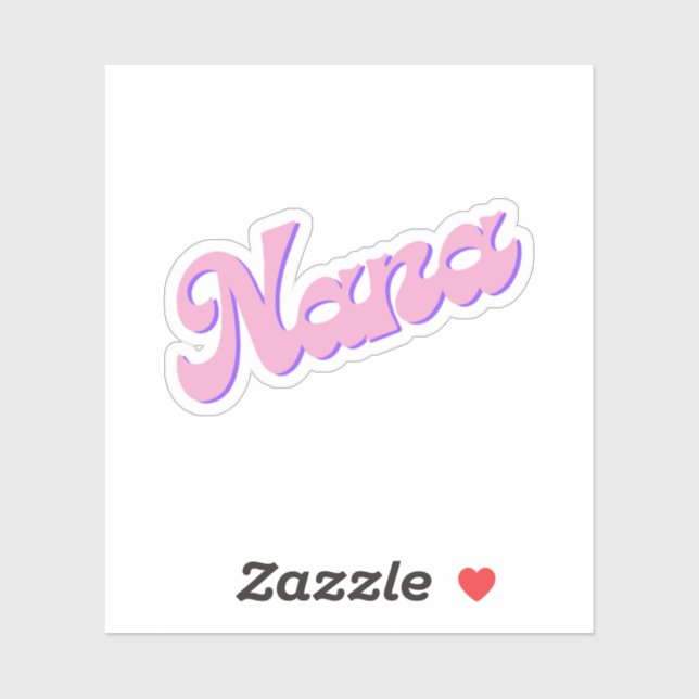Nana Pink Cursive Grandma Grammy (Sheet)