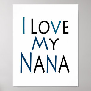 Nana Poster (bleu) (taille de cadre photo standard