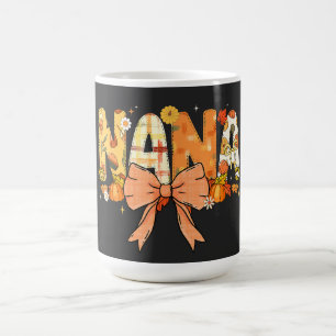 Nana Pumpkin Fall Coquette Bow Thanksgiving Mom Magic Mug