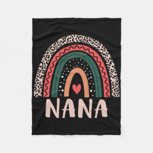 Nana Rainbow Grandma Grandmother Women Mothers Day Fleece Blanket