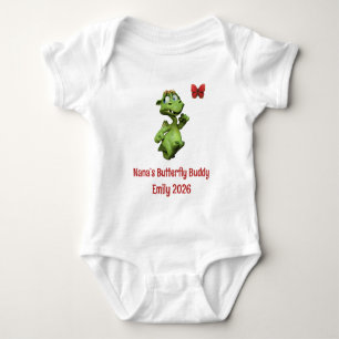 Nana’s Butterfly Buddy Custom Girl Name Baby Bodysuit