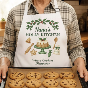 Nana’s Holly Kitchen — Cookies Holiday Apron