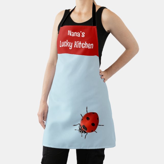 Nana’s Lucky Kitchen Ladybug Apron (Insitu)