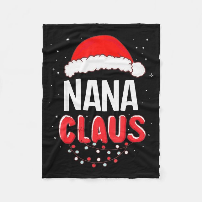 Nana Santa Claus Christmas Matching Costume  Fleece Blanket (Front)