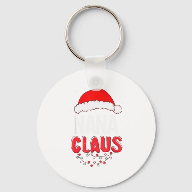 Nana Santa Claus Christmas Matching Costume  Keychain (Front)