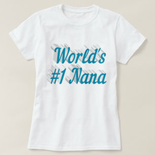 Nana sky blue text T-Shirt
