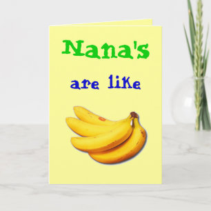 Nana sont comme la carte de voeux de la banane