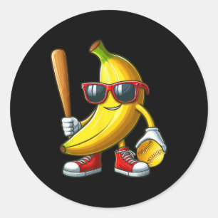 Nana Sungles Playing Softll Funny Fruit Sport Play Classic Round Sticker