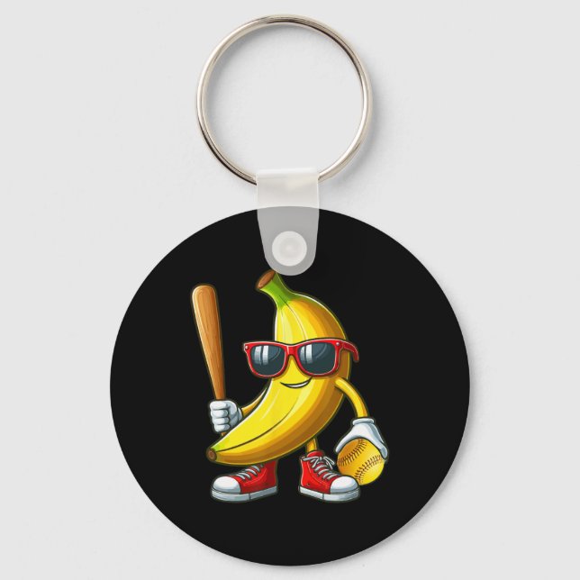 Nana Sungles Playing Softll Funny Fruit Sport Play Keychain (Front)