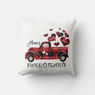 Nana Sweethearts Truck Mike Vivian Lily Christian Throw Pillow