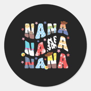 Nana Toy Funny Story Grandma Grandpa Mothers Day F Classic Round Sticker