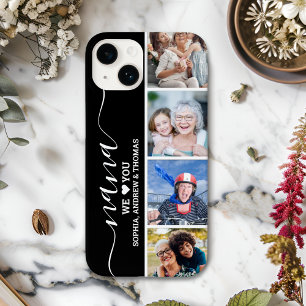 Nana we Love You Collage Photo Grandchildren Case-Mate iPhone 14 Case