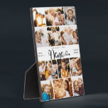 Nana We Love you Hearts DIY Modern Photo Collage Plaque<br><div class="desc">We love you Nana! Cute, modern custom family photo collage plaque to show grandma how much she's loved. We love this hand lettered script design with heart flourishes, making this a heartfelt keepsake gift for a beloved grandparent. Personalize with 12 favourite pictures and your personal message and names. Available in...</div>