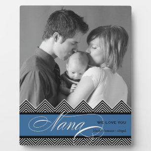 Nana Zig Zag Chevron Modern Personalized Photo Plaque