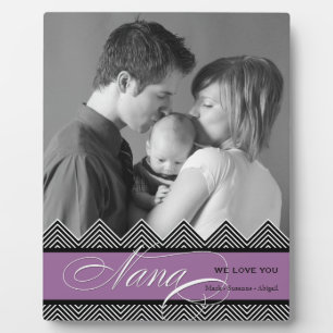Nana Zig Zag Chevron Modern Personalized Photo Plaque