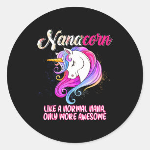 Nanacorn happy mother's day unicorn lover proud classic round sticker