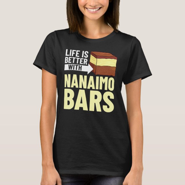 Nanaimo Bar Canada Mix Canadian Dessert T-Shirt (Front)