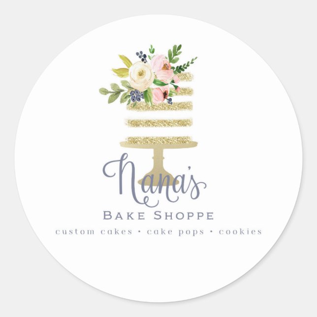 Nana's Bake Shoppe Classic Round Sticker (Front)