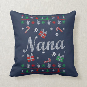 Nana's Christmas Throw Pillow