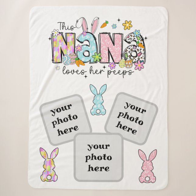 Nana's Easter Snuggle Blanket (Front)