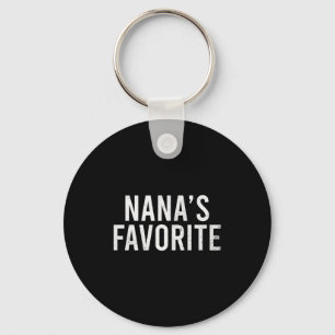 Nanas Favorite Family Baby Grandchild Quote _2  Keychain