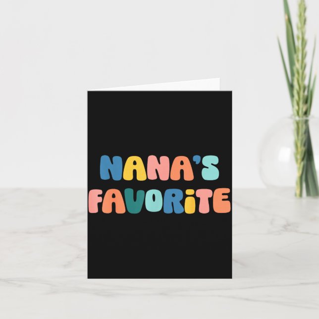 Nana's Favorite Mother's Day Grandma  Card (Front)