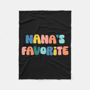 Nana's Favorite Mother's Day Grandma  Fleece Blanket