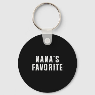 Nana's Favorite T Funny Grandma Grandparent Granhi Keychain