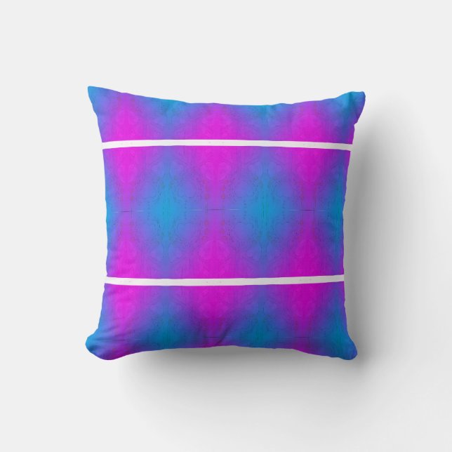 Nana's Hearts (Pink& Blue) Throw Pillow (Front)