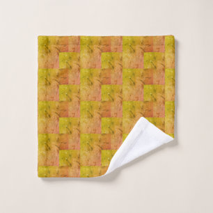 Nana's Hearts  (Pink & Yellow)   Wash Cloth