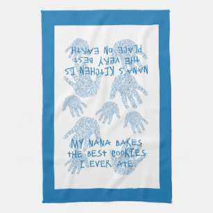 Nana's kitchen Blue Grandmother gift Kitchen Towel