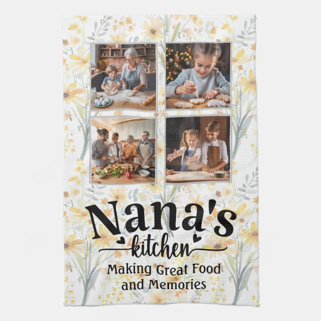 Nana's kitchen custom photos towel (Vertical)