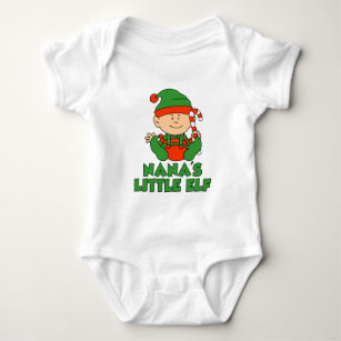 Nana's LIttle Elf Cute Cartoon Baby Bodysuit