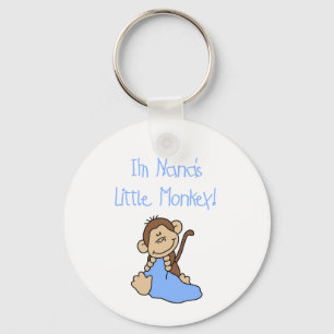 Nana's Little Monkey - Blue Tshirts and Gifts Keychain
