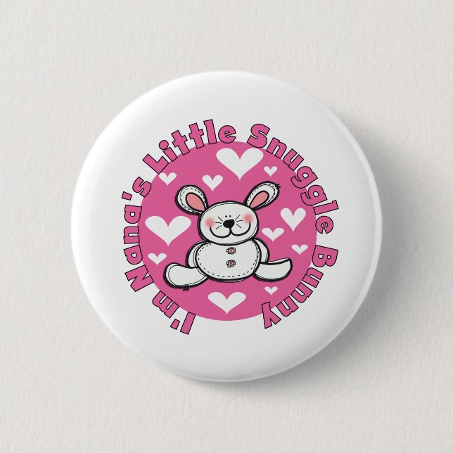 Nana's Little Snuggle Bunny 2 Inch Round Button (Front)