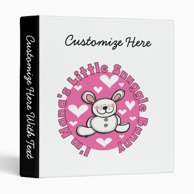 Nana's Little Snuggle Bunny Binder (Front/Spine)