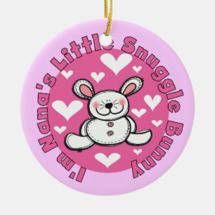 Nana's Little Snuggle Bunny Ceramic Ornament