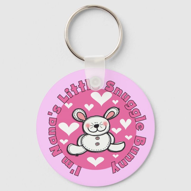 Nana's Little Snuggle Bunny Keychain (Front)