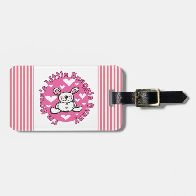 Nana's Little Snuggle Bunny Luggage Tag (Front Horizontal)