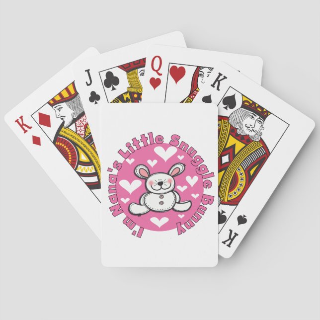 Nana's Little Snuggle Bunny Playing Cards (Back)