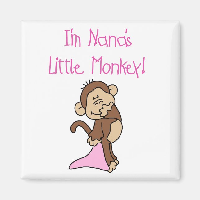 Nana's Monkey - Pink T-shirts and Gifts Magnet (Front)