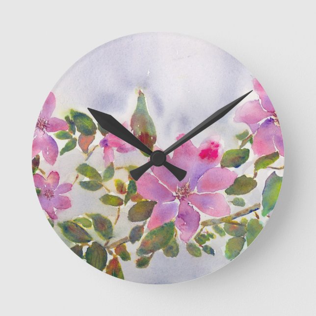 Nana's Roses Round Clock (Front)