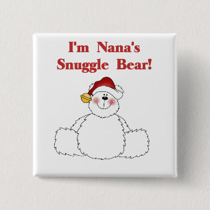 Nana's Snuggle Bear T-shirts and Gifts 2 Inch Square Button