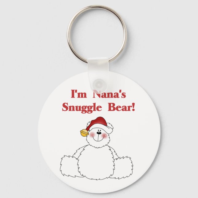 Nana's Snuggle Bear T-shirts and Gifts Keychain (Front)